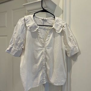 Madewell button up Peter Pan collar top